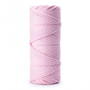 SZNUREK SKRĘCANY 3PLY 3MM DŁ. 100M - RÓŻOWY (KOD 30)