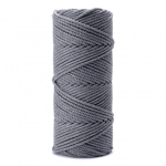 SZNUREK SKRĘCANY 3PLY 3MM DŁ. 100M - CIEMNY SZARY (KOD 30)