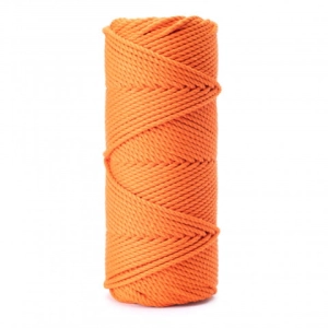 SZNUREK SKRĘCANY 3PLY 5MM DŁ. 100M - POMRAŃCZOWY (KOD 30)