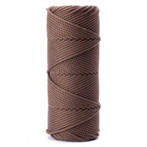 SZNUREK SKRĘCANY 3PLY 5MM DŁ. 100M - BRĄZOWY (KOD 30)