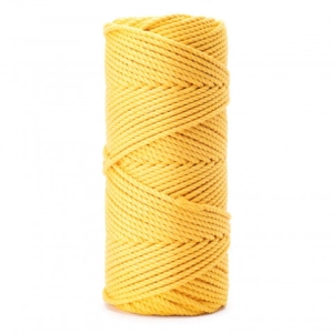 SZNUREK SKRĘCANY 3PLY 3MM DŁ. 100M - ŻÓŁTY (KOD 30)