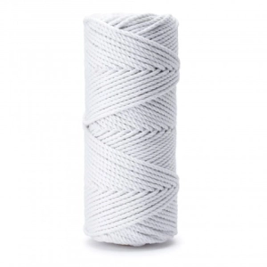 SZNUREK SKRĘCANY 3PLY 3MM DŁ. 100M - BIAŁY (KOD 30)