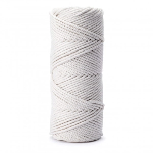 SZNUREK SKRĘCANY 3PLY 3MM DŁ. 100M - NATURALNY (KOD 30)