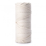 SZNUREK SKRĘCANY 3PLY 3MM DŁ. 100M - ECRU (KOD 30)
