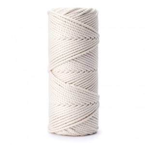 SZNUREK SKRĘCANY 3PLY 5MM DŁ. 100M - ECRU (KOD 30)