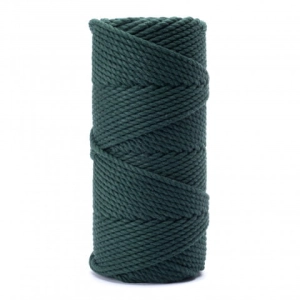 SZNUREK SKRĘCANY 3PLY 5MM DŁ. 100M - ZIELEŃ BUTELKOWA (KOD 30)