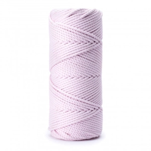 SZNUREK SKRĘCANY 3PLY 5MM DŁ. 100M - PUDROWY RÓŻ (KOD 30)