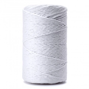 SZNUREK SKRĘCANY 1PLY 5MM DŁ. 100M - BIAŁY (KOD 30)
