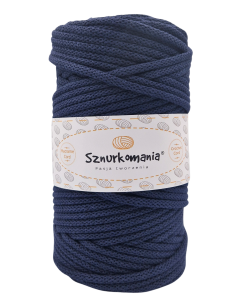 GRANATOWY  - SZNUREK PLECIONY 5MM 100M
