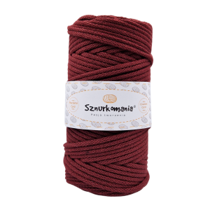 BURGUND - SZNUREK PLECIONY 5MM 100M
