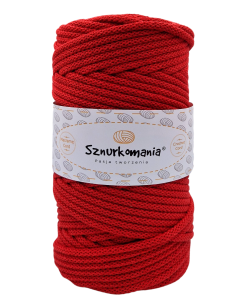 CZERWONY - SZNUREK PLECIONY 5MM 100M