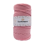 PUDROWY RÓŻ - SZNUREK PLECIONY 5MM 100M