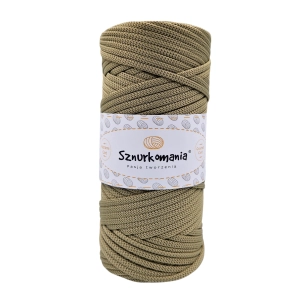 CIEMNA OLIWKA - SZNUREK POLIESTROWY PŁASKI 4-5MM DŁ. 100M 