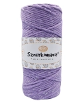 SZNUREK SKRĘCANY GLITTER 1PLY 3MM DŁ. 100M - LAWENDA ZE SREBRNĄ NITKĄ (KOD 30)
