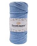 SZNUREK SKRĘCANY GLITTER 1PLY 3MM DŁ. 100M - BŁĘKITNY ZE SREBRNĄ NITKĄ (KOD 30)