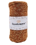 SZNUREK SKRĘCANY GLITTER 1PLY 3MM DŁ. 100M - DYNIOWY ZE ZŁOTĄ NITKĄ (KOD 30)