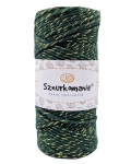 SZNUREK SKRĘCANY GLITTER 1PLY 3MM DŁ. 100M - BUTELKOWY ZE ZŁOTĄ NITKĄ (KOD 30)