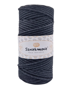 ANTRACYT - SZNUREK PLECIONY 3MM 100M
