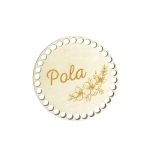 BAZA POD KOSZYK 15CM ŚR. - PERSONALIZOWANA IMIĘ DZIECKA (KOD 30)