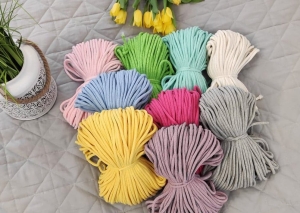 SZNUREK BAWEŁNIANY 5MM, 50M - WYBRANY KOLOR