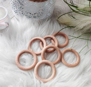 KÓŁKA / PIERŚCIENIE DREWNIANE NATURALNE 5 SZT - ŚR. 55MM (KOD 30)